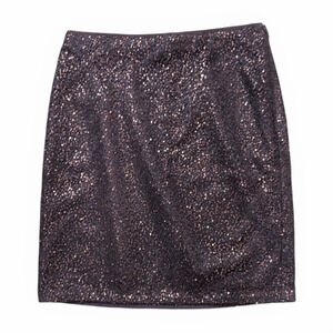 Ann Taylor Sequined Pencil Skirt Sz 0 Bronze Brown Lined Sparkle Holiday NWT